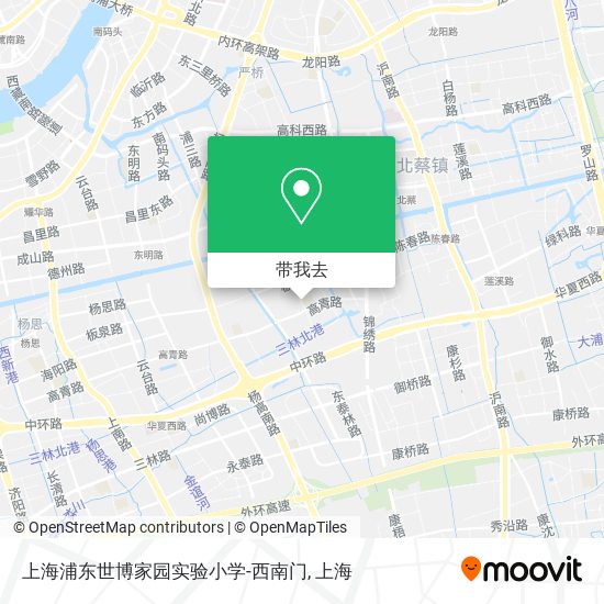 上海浦东世博家园实验小学-西南门地图