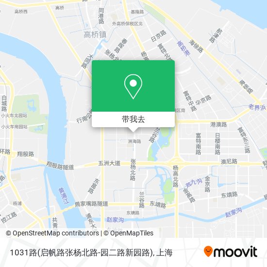 1031路(启帆路张杨北路-园二路新园路)地图