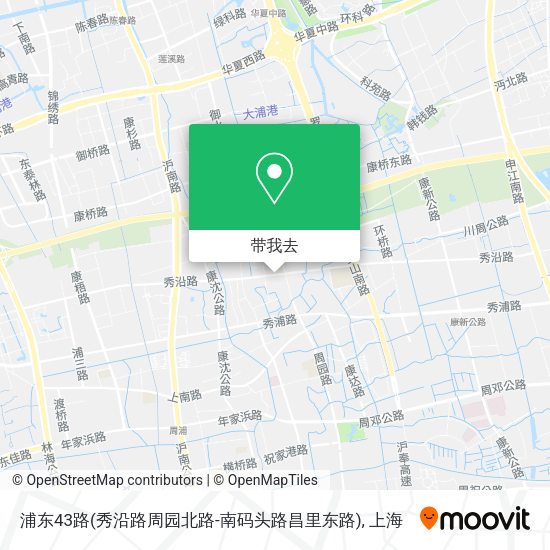 浦东43路(秀沿路周园北路-南码头路昌里东路)地图