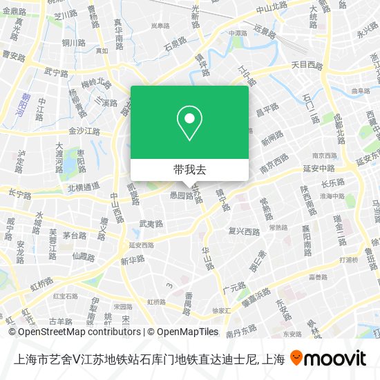上海市艺舍Ⅴ江苏地铁站石库门地铁直达迪士尼地图