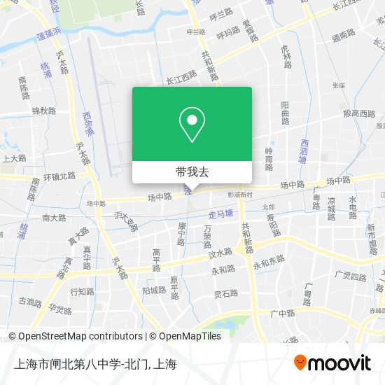 上海市闸北第八中学-北门地图