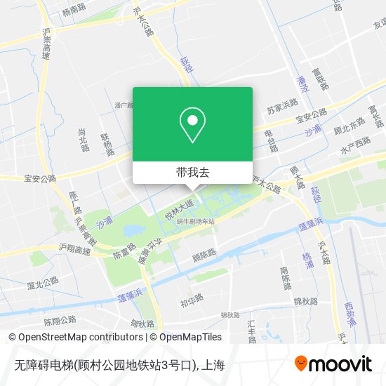 无障碍电梯(顾村公园地铁站3号口)地图