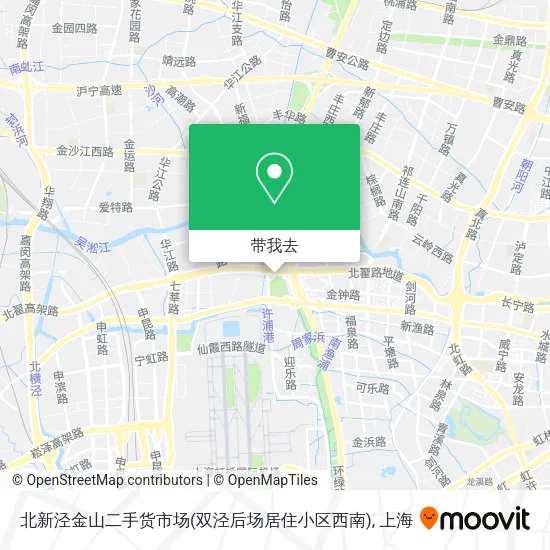 北新泾金山二手货市场(双泾后场居住小区西南)地图