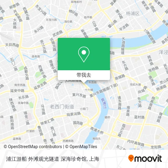 浦江游船 外滩观光隧道 深海珍奇馆地图