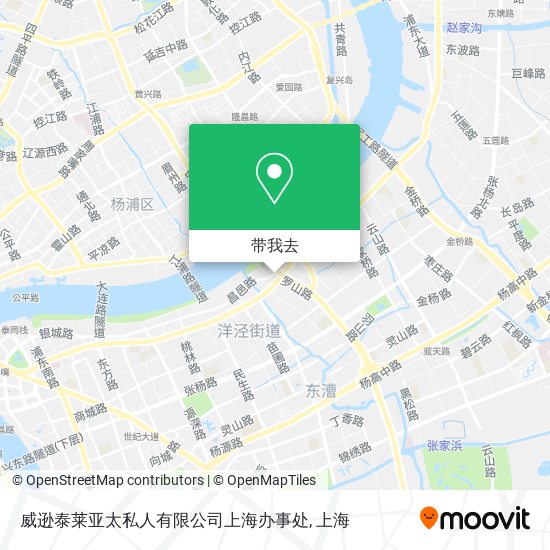 威逊泰莱亚太私人有限公司上海办事处地图
