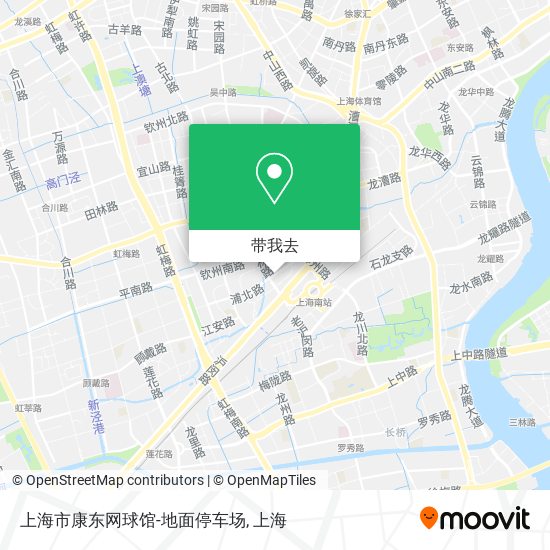 上海市康东网球馆-地面停车场地图