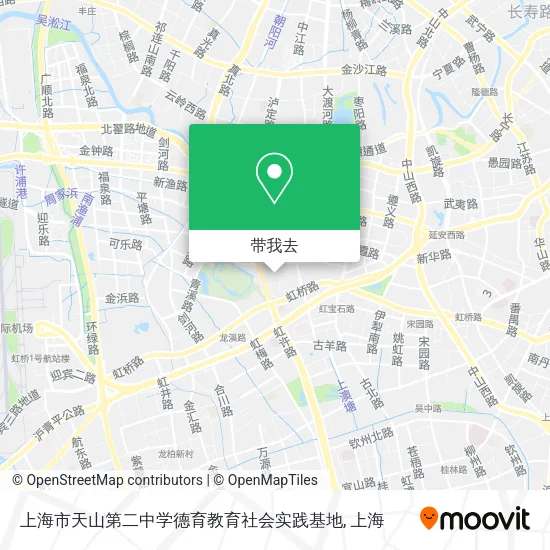 上海市天山第二中学德育教育社会实践基地地图