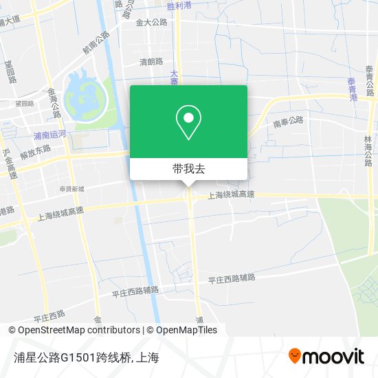 浦星公路G1501跨线桥地图