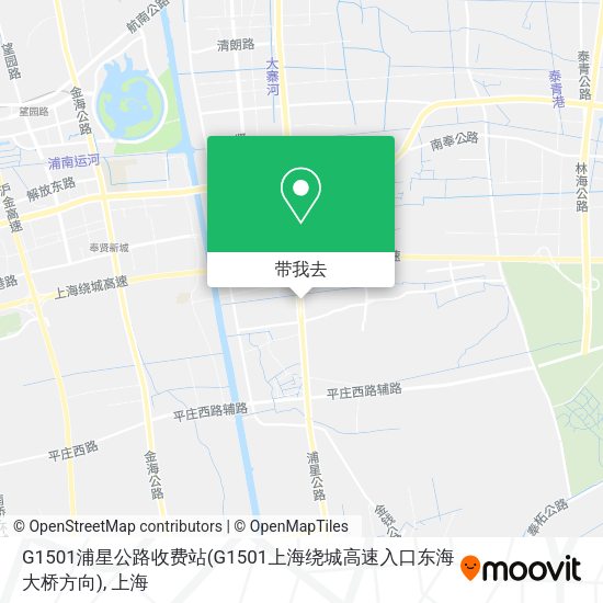 G1501浦星公路收费站(G1501上海绕城高速入口东海大桥方向)地图