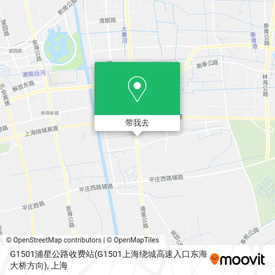 G1501浦星公路收费站(G1501上海绕城高速入口东海大桥方向)地图