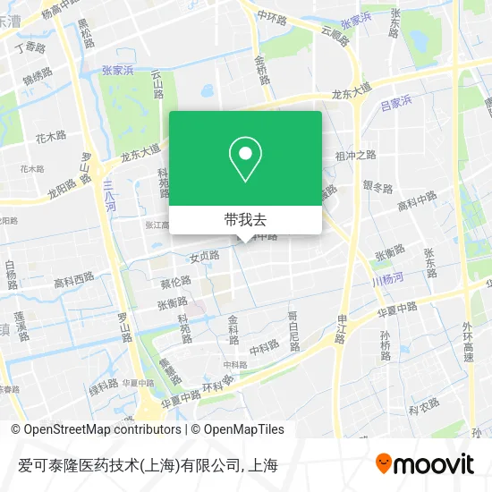 爱可泰隆医药技术(上海)有限公司地图
