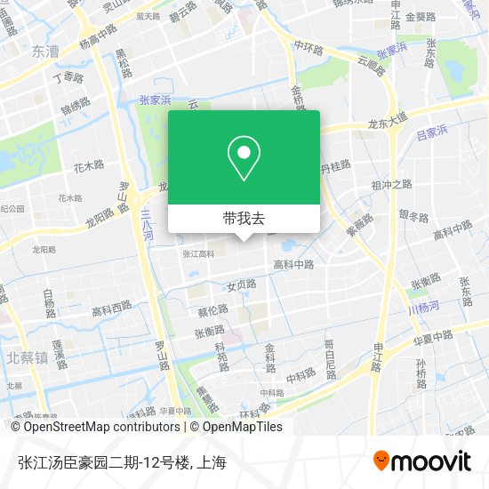 张江汤臣豪园二期-12号楼地图
