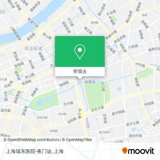上海瑞东医院-夜门诊地图