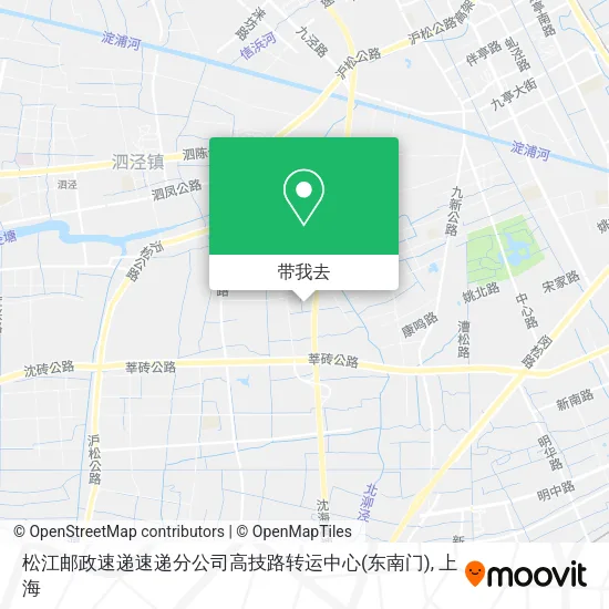 松江邮政速递速递分公司高技路转运中心(东南门)地图