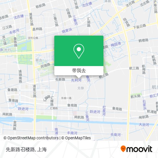 先新路召楼路地图