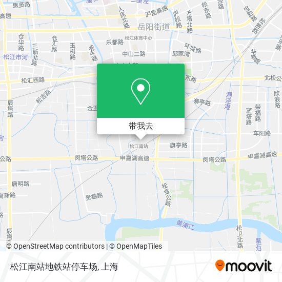 松江南站地铁站停车场地图