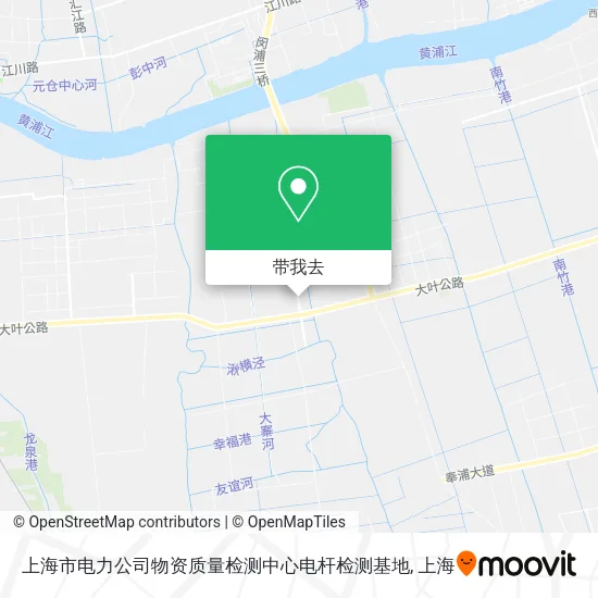 上海市电力公司物资质量检测中心电杆检测基地地图