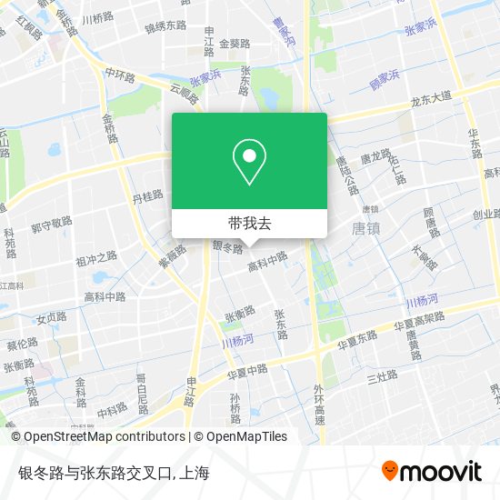 银冬路与张东路交叉口地图
