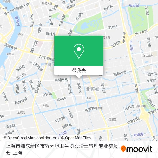 上海市浦东新区市容环境卫生协会渣土管理专业委员会地图