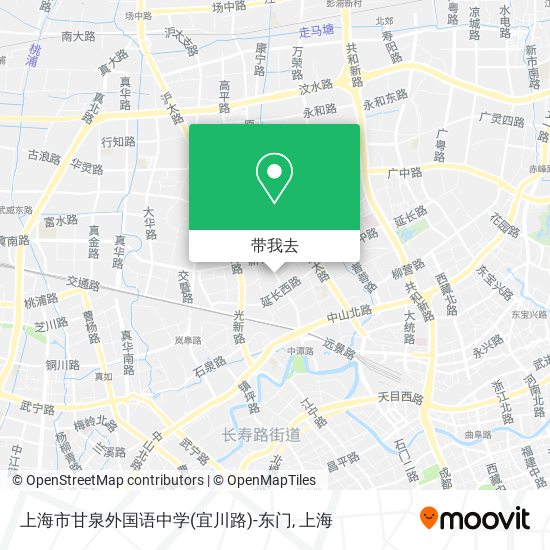 上海市甘泉外国语中学(宜川路)-东门地图