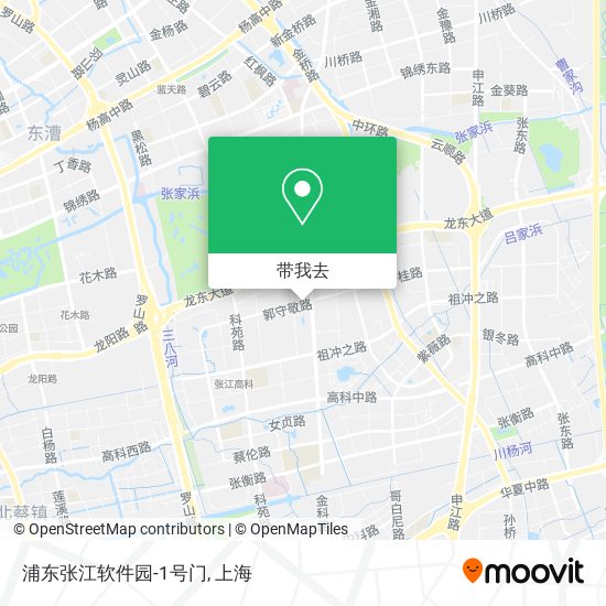 浦东张江软件园-1号门地图