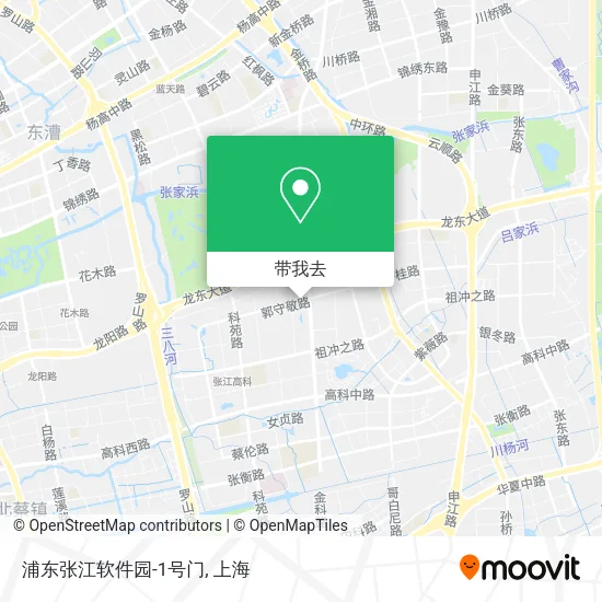 浦东张江软件园-1号门地图