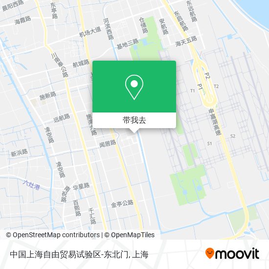 中国上海自由贸易试验区-东北门地图