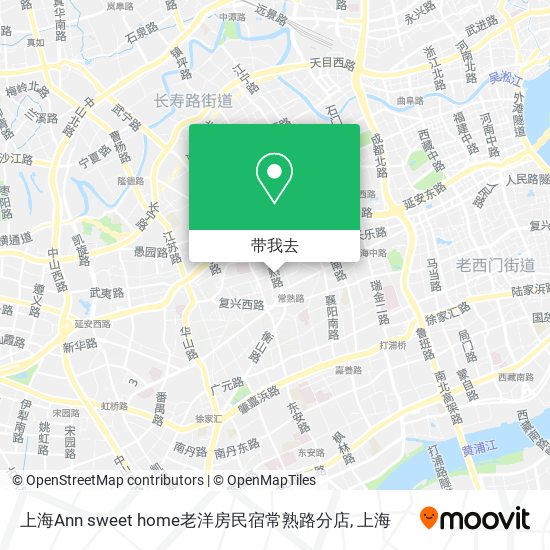 上海Ann sweet home老洋房民宿常熟路分店地图