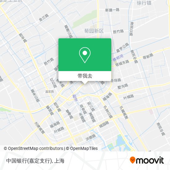 中国银行(嘉定支行)地图