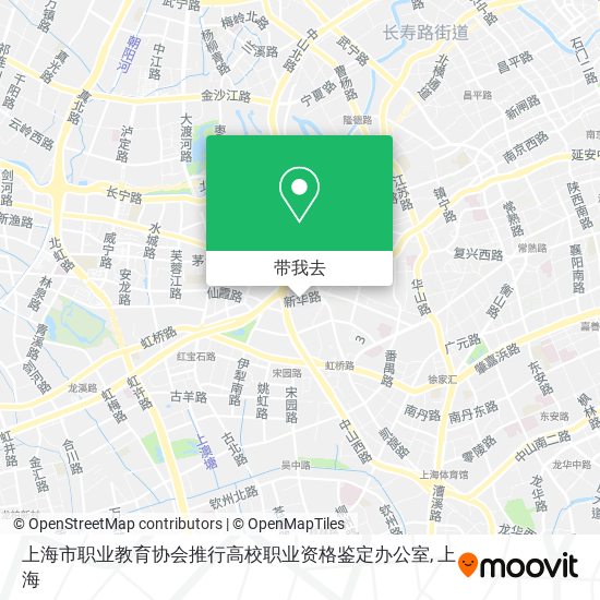 上海市职业教育协会推行高校职业资格鉴定办公室地图