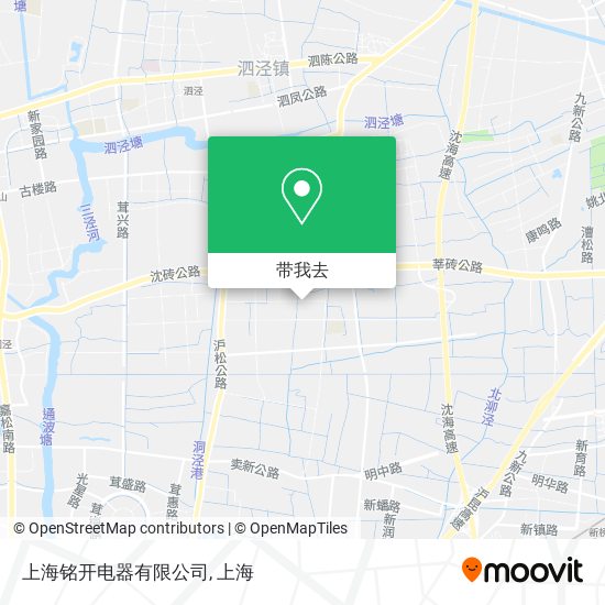 上海铭开电器有限公司地图