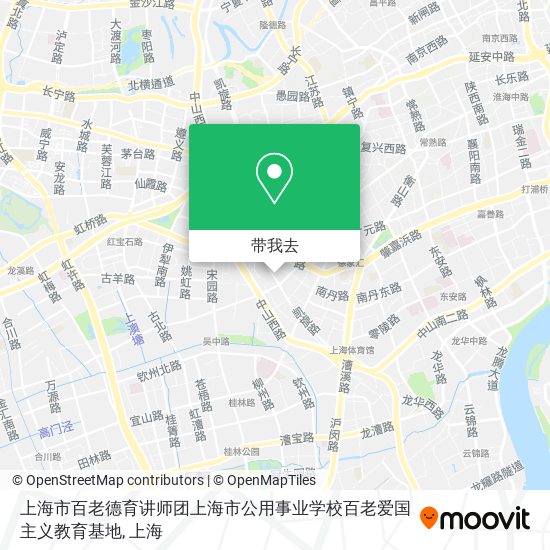 上海市百老德育讲师团上海市公用事业学校百老爱国主义教育基地地图