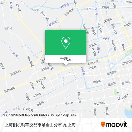 上海旧机动车交易市场金山分市场地图