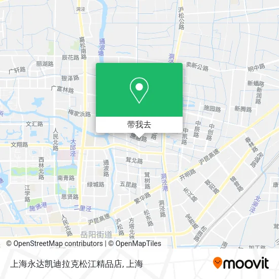 上海永达凯迪拉克松江精品店地图