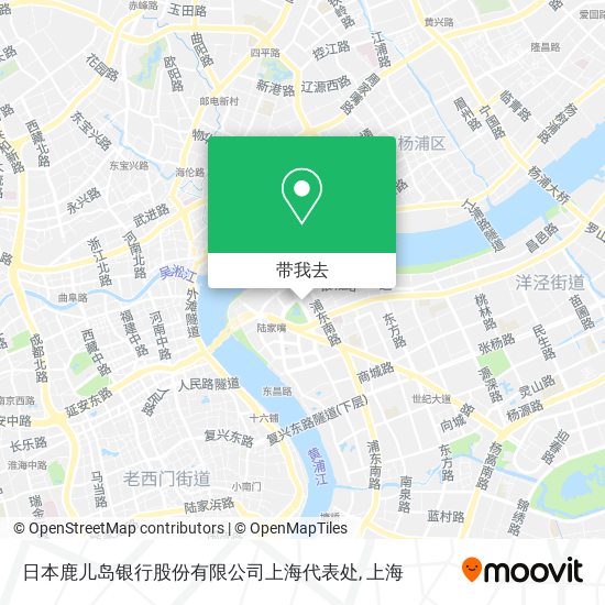 日本鹿儿岛银行股份有限公司上海代表处地图