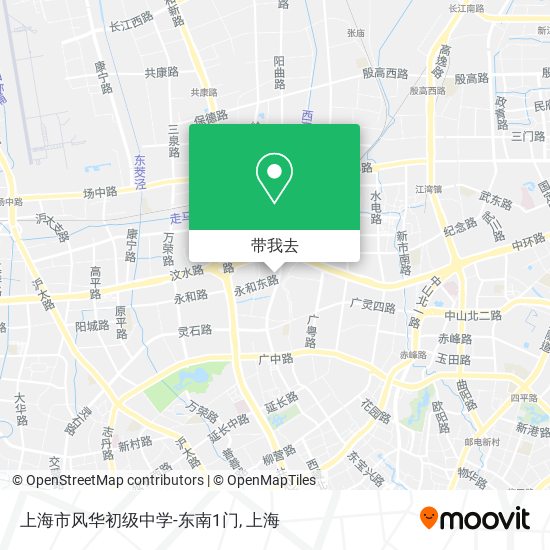 上海市风华初级中学-东南1门地图