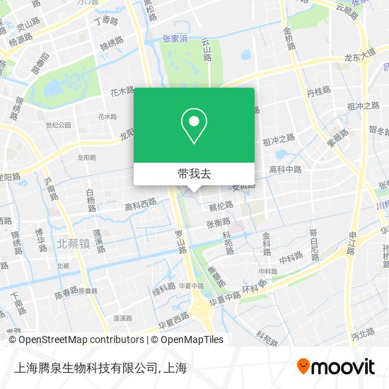 上海腾泉生物科技有限公司地图