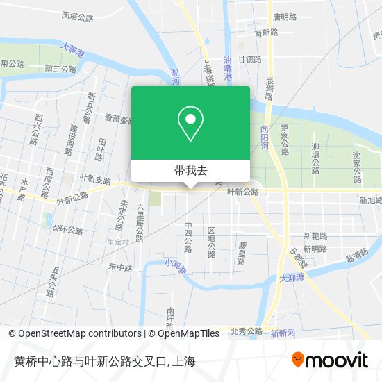 黄桥中心路与叶新公路交叉口地图