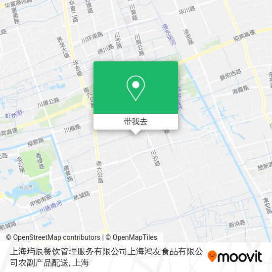 上海玙辰餐饮管理服务有限公司上海鸿友食品有限公司农副产品配送地图