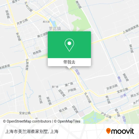 上海市美兰湖蔡家别墅地图