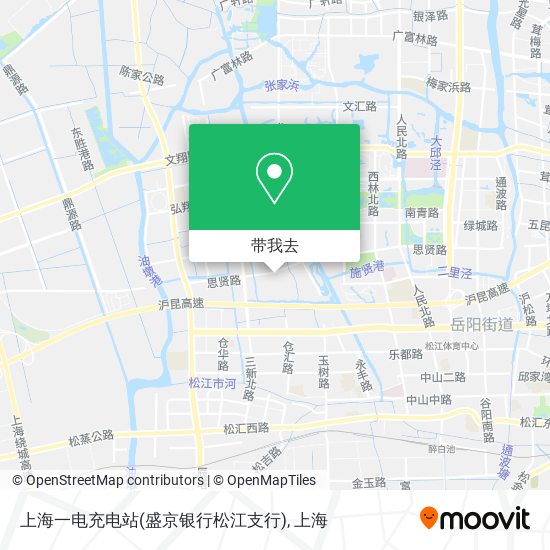 上海一电充电站(盛京银行松江支行)地图