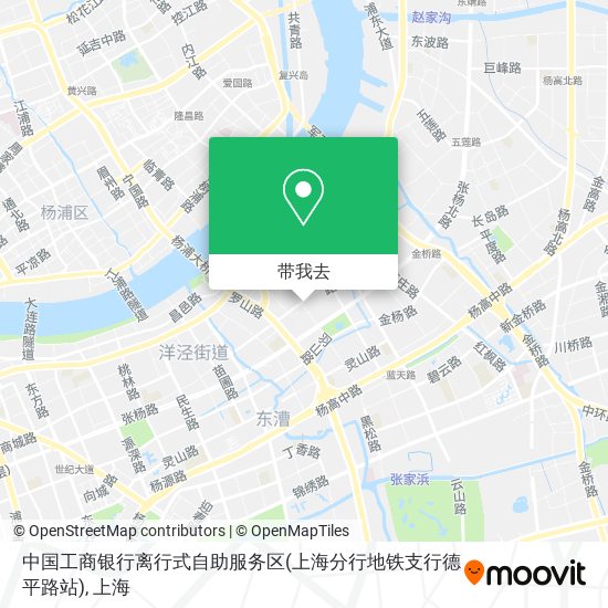 中国工商银行离行式自助服务区(上海分行地铁支行德平路站)地图