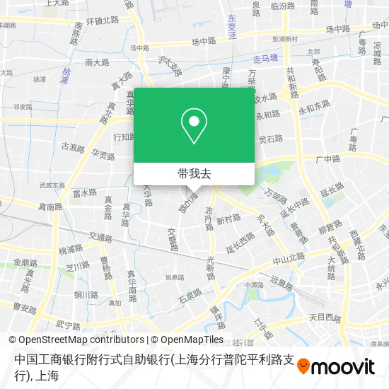中国工商银行附行式自助银行(上海分行普陀平利路支行)地图