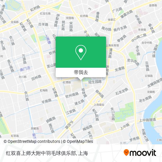 红双喜上师大附中羽毛球俱乐部地图