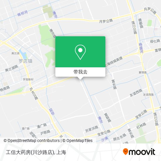 工信大药房(川沙路店)地图