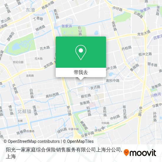 阳光一家家庭综合保险销售服务有限公司上海分公司地图