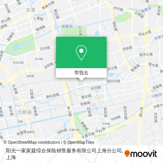 阳光一家家庭综合保险销售服务有限公司上海分公司地图