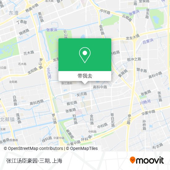 张江汤臣豪园-三期地图