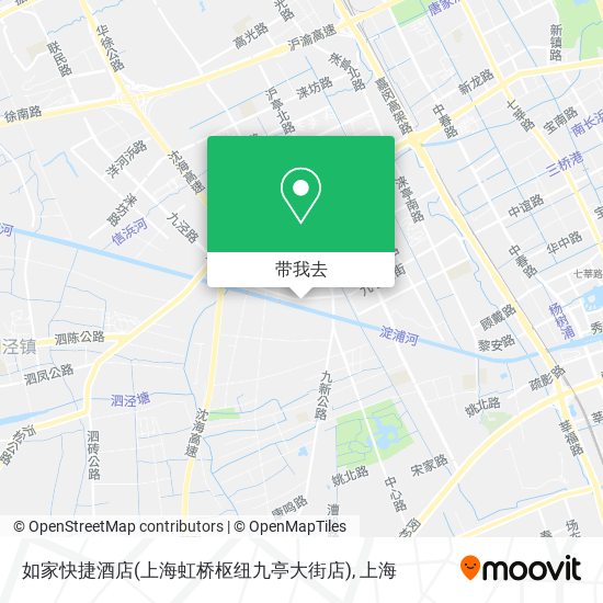 如家快捷酒店(上海虹桥枢纽九亭大街店)地图