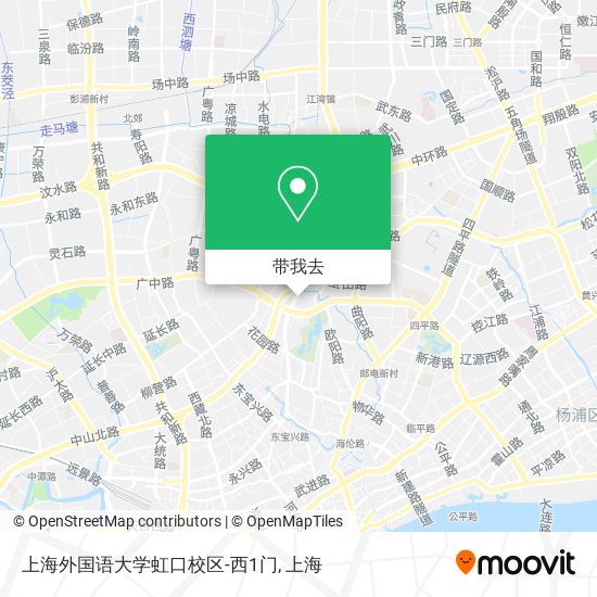 上海外国语大学虹口校区-西1门地图
